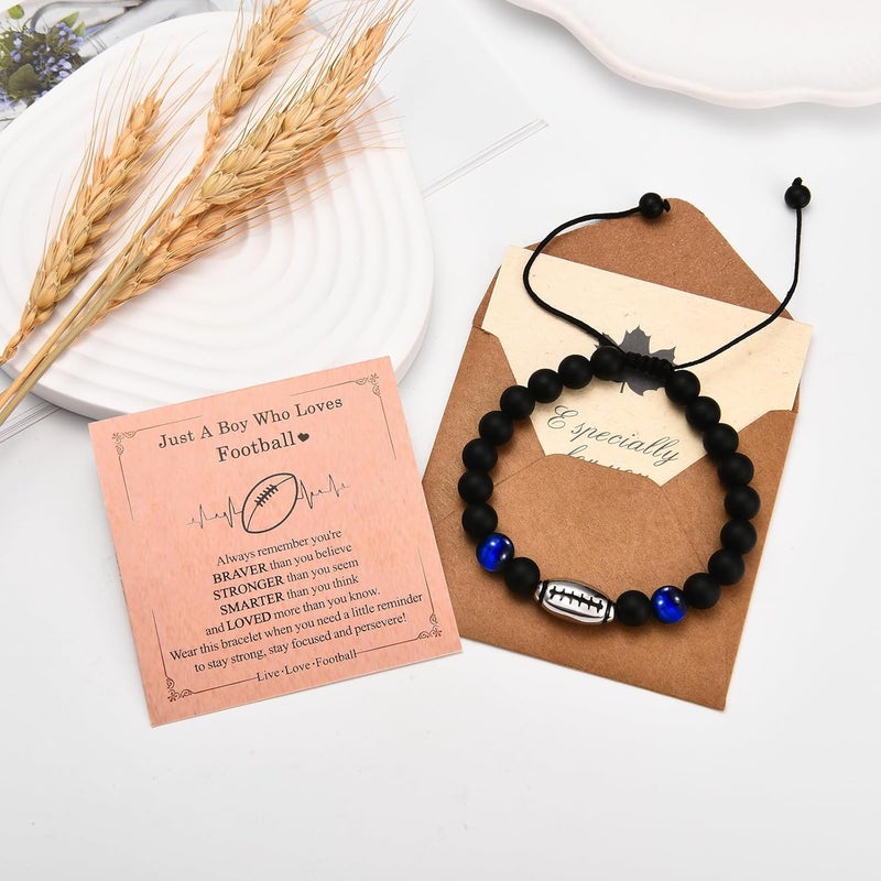 EFVISD Store Soccer Football Basketball Baseball Hockey Bracelet Gifts for Boys Players Team Lovers Son Grandson Brother Nephew Friend as Birthday/Valentines Day/Graduation/Back to School/Christmas Gifts - Image 5